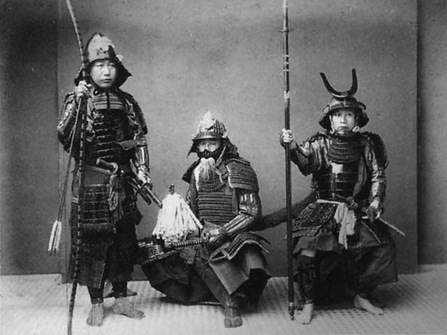 Three dudes you do not want to mess with. Each one will explode on you with a flash of yelling and sharp steel. These were men that did not take warfare lightly.
